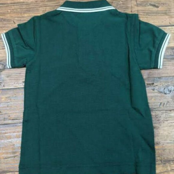 Fred Perry Kids Size 4/5 Twin Tipped Polo, Green/White - Picture 2 of 2